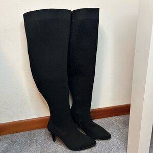 Torrid sweater knee high boots